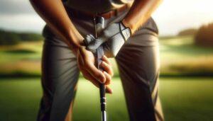 Golfer übt Quiet Eye Technik